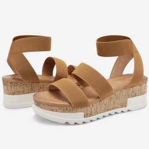 Dream Pairs Open Toe Ankle Strap Flatform Platform Sandals